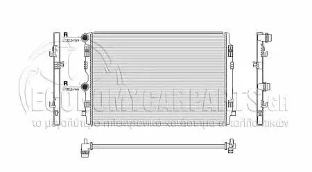 ΨΥΓΕΙΟ ΝΕΡΟΥ (ΓΙΑ ΕΚΔΟΣΕΙΣ 1.0TFSI-1.5TFSI ΒΕΝΖΙΝΗ) (ΓΙΑ ΟΧΗΜΑΤΑ ΜΕ ΜΗΧΑΝΙΚΟ Ή ΑΥΤΟΜΑΤΟ ΚΙΒΩΤΙΟ ΤΑΧΥΤΗΤΩΝ) (ΔΙΑΣΤΑΣΕΙΣ ΚΥΨΕΛΗΣ: 648x446mm) (KOYO)