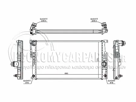 ΨΥΓΕΙΟ ΝΕΡΟΥ (ΓΙΑ ΕΚΔΟΣΕΙΣ 1.5-2.0-3.0 118i-125i-135i ΒΕΝΖΙΝΗ) (ΓΙΑ ΟΧΗΜΑΤΑ ΜΕ ΑΥΤΟΜΑΤΟ ΚΙΒΩΤΙΟ ΤΑΧΥΤΗΤΩΝ) (ΔΙΑΣΤΑΣΕΙΣ ΚΥΨΕΛΗΣ: 600x334x32mm) (ΚΩΔΙΚΟΣ ΚΙΝΗΤΗΡΑ N20) (KOYO)