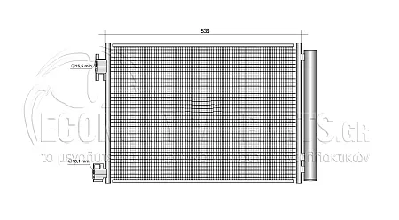 ΨΥΓΕΙΟ A/C (ΓΙΑ ΟΛΕΣ ΤΙΣ ΕΚΔΟΣΕΙΣ BENZΙΝΗ - ΠΕΤΡΕΛΑΙΟ) (ΔΙΑΣΤΑΣΕΙΣ ΚΥΨΕΛΗΣ: 510x395x12mm)