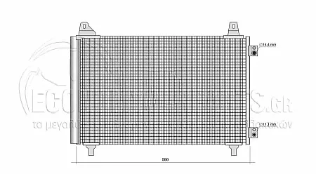 ΨΥΓΕΙΟ A/C (ΓΙΑ ΕΚΔΟΣΕΙΣ 1.2 ΒΕΝΖΙΝΗ - 1.5 ΠΕΤΡΕΛΑΙΟ - ELECTRIC) (ΔΙΑΣΤΑΣΕΙΣ ΚΥΨΕΛΗΣ: 574x363mm)