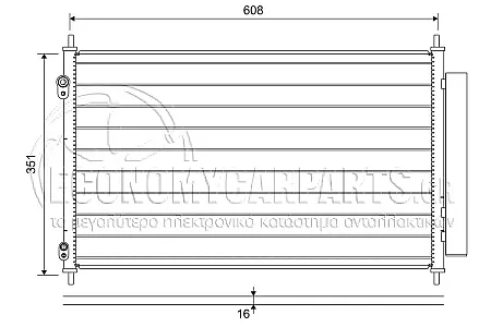 ΨΥΓΕΙΟ A/C (ΓΙΑ ΕΚΔΟΣΕΙΣ 1.5 HYBRID ΒΕΝΖΙΝΗ) (ΔΙΑΣΤΑΣΕΙΣ ΚΥΨΕΛΗΣ: 600x355x16mm) (KOYO)