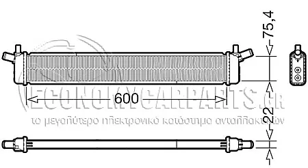 ΨΥΓΕΙΟ ΒΟΗΘΗΤΙΚΟ (ΓΙΑ ΕΚΔΟΣΕΙΣ 1.8 ΒΕΝΖΙΝΗ HYBRID) (ΔΙΑΣΤΑΣΕΙΣ ΚΥΨΕΛΗΣ: 600x76x22mm) (KOYO)