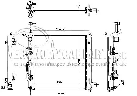 ΨΥΓΕΙΟ (ΓΙΑ ΕΚΔΟΣΕΙΣ 1.0-1.2 ΒΕΝΖΙΝΗ) (ΓΙΑ ΟΧΗΜΑΤΑ ΜΕ MHXANIKO Ή ΑΥΤΟΜΑΤΟ ΚΙΒΩΤΙΟ ΤΑΧΥΤΗΤΩΝ) (ΔΙΑΣΤΑΣΕΙΣ ΚΥΨΕΛΗΣ: 410x410mm)
