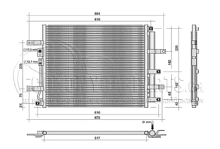 ΨΥΓΕΙΟ A/C (ΓΙΑ ΕΚΔΟΣΕΙΣ ELECTRIC) (ΔΙΑΣΤΑΣΕΙΣ ΚΥΨΕΛΗΣ: 510x410x16mm)
