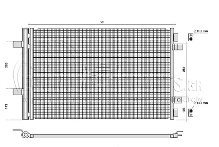 ΨΥΓΕΙΟ A/C (ΓΙΑ ΕΚΔΟΣΕΙΣ 1.6 ΒΕΝΖΙΝΗ) (ΔΙΑΣΤΑΣΕΙΣ ΚΥΨΕΛΗΣ: 662x419x16mm)