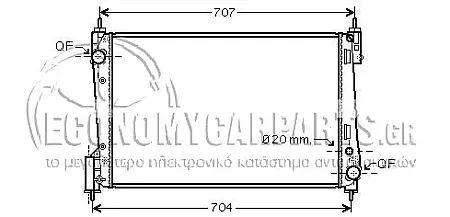 ΨΥΓΕΙΟ ΝΕΡΟΥ (ΓΙΑ ΟΛΕΣ ΤΙΣ ΕΚΔΟΣΕΙΣ ΒΕΝΖΙΝΗ - ΠΕΤΡΕΛΑΙΟ) (ΔΙΑΣΤΑΣΕΙΣ ΚΥΨΕΛΗΣ: 619x398x26mm) (NRF)