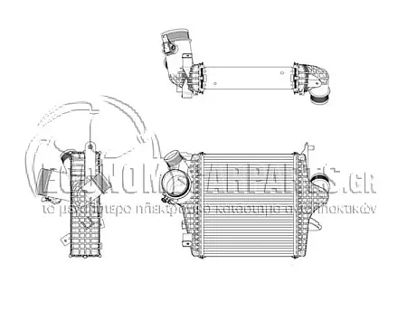 ΨΥΓΕΙΟ INTERCOOLER (ΔΙΑΣΤΑΣΕΙΣ ΚΥΨΕΛΗΣ: 258x240x64mm) (NISSENS)