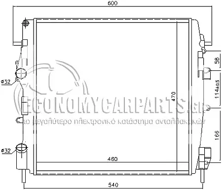 ΨΥΓΕΙΟ ΝΕΡΟΥ (ΓΙΑ ΕΚΔΟΣΕΙΣ 1.5cc DCI ΠΕΤΡΕΛΑΙΟ) (ΓΙΑ ΕΚΔΟΣΕΙΣ ΜΕ Ή ΧΩΡΙΣ A/C) (ΔΙΑΣΤΑΣΕΙΣ ΚΥΨΕΛΗΣ: 46x47cm) (ΜΕ ΣΩΛΗΝΑΚΙ ΚΑΙ ΧΩΡΙΣ ΒΑΛΒΙΔΑ ΒΕΝΤΙΛΑΤΕΡ)