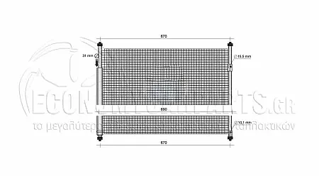ΨΥΓΕΙΟ A/C (ΓΙΑ ΟΛΕΣ ΤΙΣ ΕΚΔΟΣΕΙΣ ΒΕΝΖΙΝΗΣ - ΠΕΤΡΕΛΑΙΟ) (ΔΙΑΣΤΑΣΕΙΣ ΚΥΨΕΛΗΣ:(640x420x16mm)