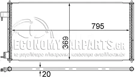 ΨΥΓΕΙΟ A/C (ΓΙΑ ΕΚΔΟΣΕΙΣ 1.8i 16V ΒΕΝΖΙΝΗ - 1.8 TDCI ΠΕΤΡΕΛΑΙΟ) (ΔΙΑΣΤΑΣΕΙΣ ΚΥΨΕΛΗΣ: 74.7x36cm)