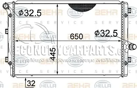 ΨΥΓΕΙΟ ΝΕΡΟΥ 1.6 Tdi /2.0 TFSi (ΜΗΧΑΝΙΚΟ ΣΑΣΜΑΝ) (ΜΕ & ΧΩΡΙΣ A/C) (65*44,5) (BEHR)