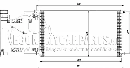 ΨΥΓΕΙΟ A/C (ΔΙΑΣΤΑΣΕΙΣ ΚΥΨΕΛΗΣ: 54.5x31.4cm) (ΜΕ 2 ΡΑΚΟΡ)