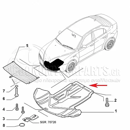 ΠΟΔΙΑ ΜΗΧΑΝΗΣ ΠΛΑΣΤΙΚΗ (ΓΙΑ ΕΚΔΟΣΕΙΣ ΒΕΝΖΙΝΗ 1.8 103KW-1.9-2.2)