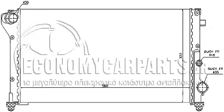 ΨΥΓΕΙΟ ΝΕΡΟΥ (ΓΙΑ ΕΚΔΟΣΕΙΣ 1.3 JTDM) (ΔΙΑΣΤΑΣΕΙΣ ΚΥΨΕΛΗΣ: 57.8x32.3x3.4cm)