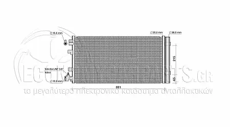 ΨΥΓΕΙΟ A/C (ΓΙΑ ΟΛΕΣ ΤΙΣ ΕΚΔΟΣΕΙΣ ΒΕΝΖΙΝΗ - ΠΕΤΡΕΛΑΙΟ) (ΔΙΑΣΤΑΣΕΙΣ ΚΥΨΕΛΗΣ: 650x350mm) 2011-2014