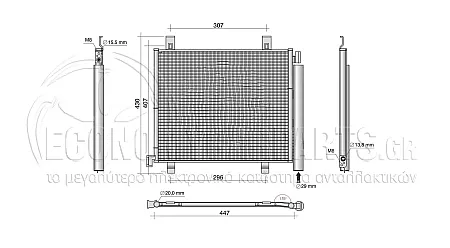 ΨΥΓΕΙΟ A/C (ΓΙΑ ΕΚΔΟΣΕΙΣ: 1.0i -12V ΒΕΝΖΙΝΗ) (ΔΙΑΣΤΑΣΕΙΣ ΚΥΨΕΛΗΣ: 400x330x16mm)
