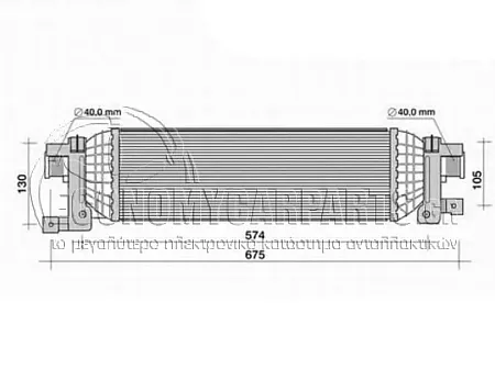 ΨΥΓΕΙΟ INTERCOOLER 1,4 - 1,6TDCi (45*145*50)