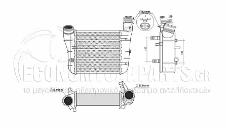 ΨΥΓΕΙΟ INTERCOOLER 2,016V-TFSi - 2,0 TDi(22*21.5) ΑΡΙ