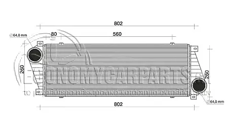 ΨΥΓΕΙΟ INTERCOOLER (ΓΙΑ ΟΛΕΣ ΤΙΣ ΕΚΔΟΣΕΙΣ ΠΕΤΡΕΛΑΙΟ) (ΔΙΑΣΤΑΣΕΙΣ ΚΥΨΕΛΗΣ: 71.7x25.5x3cm) (ΤΥΠΟΥ VALEO)