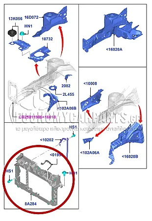 ΜΕΤΩΠΗ ΕΜΠΡΟΣ (ΓΙΑ ΕΚΔΟΣΕΙΣ 1.4-1.6 ΒΕΝΖΙΝΗ - 1.5 ΠΕΤΡΕΛΑΙΟ)