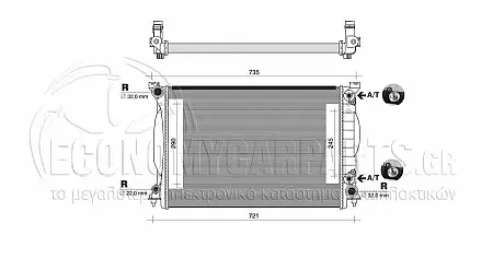 ΨΥΓΕΙΟ ΝΕΡΟΥ 3.0i30V - 3.2i24V (ΓΙΑ ΑΥΤΟΜΑΤΟ ΣΑΣΜΑΝ) (63*44.5*32)