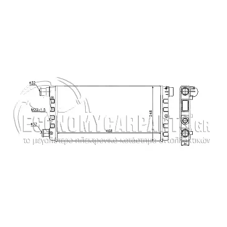 ΨΥΓΕΙΟ ΝΕΡΟΥ (ΓΙΑ ΕΚΔΟΣΕΙΣ 0.9CC - 1.1CC) (ΜΕ KAI ΧΩΡΙΣ A/C) (ΔΙΑΣΤΑΣΕΙΣ ΚΥΨΕΛΗΣ: 45x24) (ΜΕ ΒΑΛΒΙΔΑ)