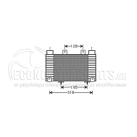 ΨΥΓΕΙΟ INTERCOOLER (ΓΙΑ ΕΚΔΟΣΕΙΣ: 2.5-3.0 TDCi ΠΕΤΡΕΛΑΙΟ) (ΔΙΑΣΤΑΣΕΙΣ ΚΥΨΕΛΗΣ: 245x198mm)