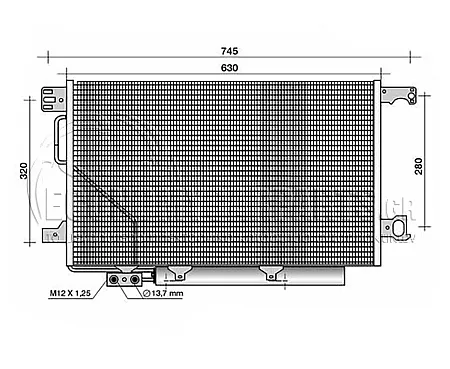 ΨΥΓΕΙΟ A/C ΒΕΝΖΙΝΗ/ΠΕΤΡΕΛΑΙΟ (59x37.5) (ΒΑΛΒΙΔΑ 12mm)