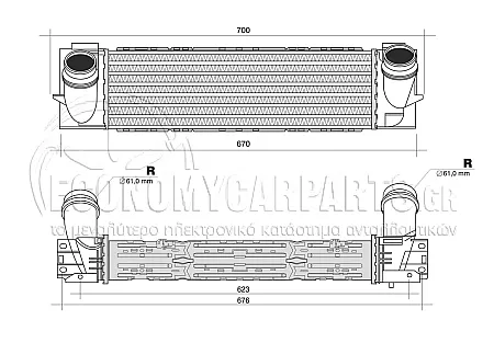 ΨΥΓΕΙΟ INTERCOOLER 2.0-2.8 ΒΕΝΖΙΝΗ/1.8-2.0 ΠΕΤΡΕΛΑΙΟ