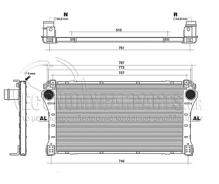 ΨΥΓΕΙΟ INTERCOOLER (ΓΙΑ ΕΚΔΟΣΕΙΣ: 2.0-2.2 D4D ΠΕΤΡΕΛΑΙΟ) (ΔΙΑΣΤΑΣΕΙΣ ΚΥΨΕΛΗΣ: 690x367x26mm) 2009-2010 (ΣΥΝΔΕΣΗ ΠΑΡΟΧΩΝ: ΣΦΥΚΤΗΡΑΣ/ΚΟΥΜΠΩΤΟ)