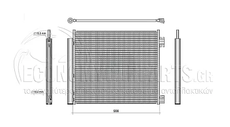ΨΥΓΕΙΟ A/C (ΓΙΑ ΕΚΔΟΣΕΙΣ 1.3-1.6 DiG TURBO ΒΕΝΖΙΝΗ -  1.6 dCi ΠEΤΡEΛΑΙΟ) (ΔΙΑΣΤΑΣΕΙΣ ΚΥΨΕΛΗΣ: 560x480x12mm)