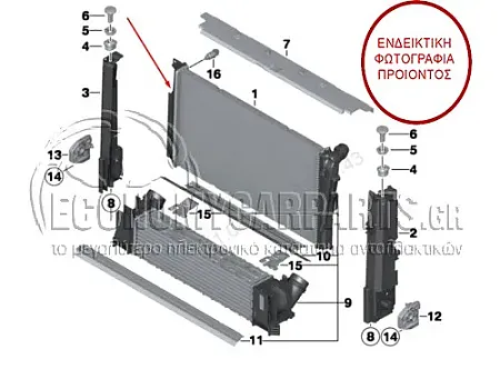 ΨΥΓΕΙΟ ΝΕΡΟΥ (ΓΙΑ ΕΚΔΟΣΕΙΣ: 2.0 (318d/320d) ΠΕΤΡΕΛΑΙΟ) (ΓΙΑ ΟΧΗΜΑΤΑ ΜΕ ΜΗΧΑΝΙΚΟ ΚΙΒΩΤΙΟ ΤΑΧΥΤΗΤΩΝ) (ΔΙΑΣΤΑΣΕΙΣ ΚΥΨΕΛΗΣ: 60x33.9x1.6)
