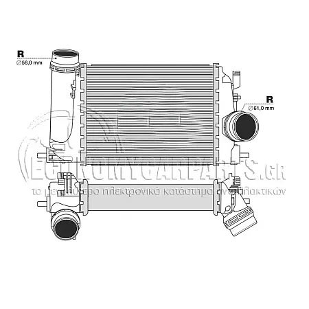 ΨΥΓΕΙΟ INTERCOOLER (ΓΙΑ ΕΚΔΟΣΕΙΣ: 1.5 Dci) (ΔΙΑΣΤΑΣΕΙΣ ΚΥΨΕΛΗΣ: 282x217x62) (VALEO)