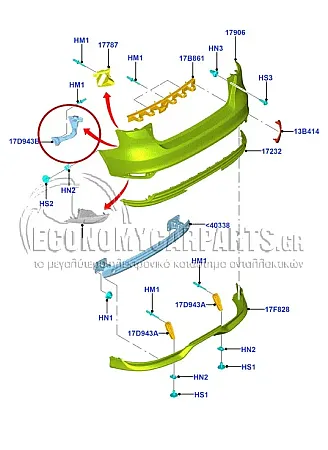 ΒΑΣΗ ΠΡΟΦΥΛΑΚΤΗΡΑ ΠΙΣΩ ΠΛΑΪΝΗ ΠΛΑΣΤΙΚΗ (ΓΙΑ ΟΧΗΜΑΤΑ ΜΕ 5 ΠΟΡΤΕΣ)