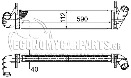 ΨΥΓΕΙΟ INTERCOOLER 1.5DCi (590x120x40)