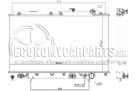 ΨΥΓΕΙΟ ΝΕΡΟΥ 1.1i12V - 1.1CRDi (44.5x35) (ΓΙΑ ΟΧΗΜΑΤΑ ΜΕ ΑΥΤΟΜΑΤΟ ΚΙΒΩΤΙΟ ΤΑΧΥΤΗΤΩΝ)