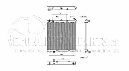 ΨΥΓΕΙΟ ΝΕΡΟΥ 1.4 8V-16V (ΓΙΑ ΟΧΗΜΑΤΑ ΜΕ & ΧΩΡΙΣ A/C) HDI (38x40,2x19) (BEHR ALTERNATIVE)