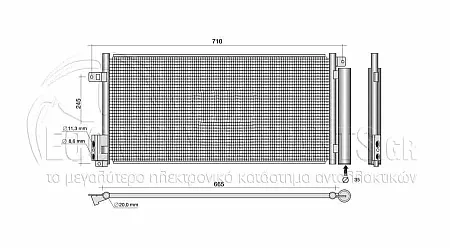 ΨΥΓΕΙΟ A/C (ΓΙΑ ΟΛΕΣ ΤΙΣ ΕΚΔΟΣΕΙΣ ΒΕΝΖΙΝΗ - ΠΕΤΡΕΛΑΙΟ) (ΔΙΑΣΤΑΣΕΙΣ ΚΥΨΕΛΗΣ: 627x295mm)