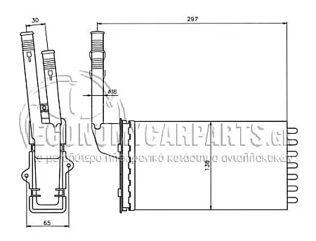ΨΥΓΕΙΟ ΚΑΛΟΡΙΦΕΡ (ΓΙΑ ΕΚΔΟΣΕΙΣ ΜΕ Ή ΧΩΡΙΣ A/C) (ΔΙΑΣΤΑΣΕΙΣ ΚΥΨΕΛΗΣ: 234x140mm)