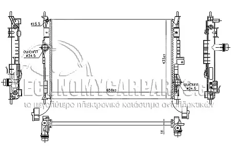 ΨΥΓΕΙΟ ΝΕΡΟΥ (ΓΙΑ ΕΚΔΟΣΕΙΣ 1.2 ΒΕΝΖΙΝΗ - 1.6 TURBO BENZINH - 1.6 TURBO ΠΕΤΡΕΛΑΙΟ) (ΓΙΑ ΟΧΗΜΑΤΑ ΜΕ ΜΗΧΑΝΙΚΟ ΚΑΙ ΑΥΤΟΜΑΤΟ ΚΙΒΩΤΙΟ ΤΑΧΥΤΗΤΩΝ) (ΓΙΑ ΕΚΔΟΣΕΙΣ ΜΕ Ή ΧΩΡΙΣ A/C) (ΔΙΑΣΤΑΣΕΙΣ ΚΥΨΕΛΗΣ: 65x43.5x1.8cm)