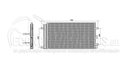 ΨΥΓΕΙΟ A/C (ΓΙΑ ΕΚΔΟΣΕΙΣ: 1.4cc 8V ΒΕΝΖΙΝΗ) (ΔΙΑΣΤΑΣΕΙΣ ΚΥΨΕΛΗΣ: 565x308x16mm)