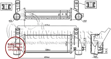 ΨΥΓΕΙΟ INTERCOOLER 1.8 Di/TDCi ΠΕΤΡΕΛΑΙΟ (340x128x62) 2003-2007