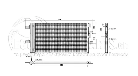 ΨΥΓΕΙΟ A/C (ΓΙΑ ΕΚΔΟΣΕΙΣ: 1.5 (216/218i) ΒΕΝΖΙΝΗ) (ΔΙΑΣΤΑΣΕΙΣ ΚΥΨΕΛΗΣ: 648x348x12mm)