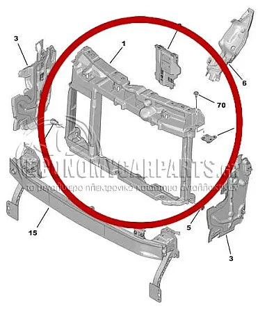 ΜΕΤΩΠΗ ΕΜΠΡΟΣ (ΓΙΑ ΕΚΔΟΣΕΙΣ 1.2 12V 60kw ΒΕΝΖΙΝΗ) (ΕΥΡΩΠΗ)