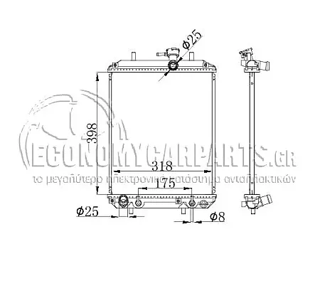 ΨΥΓΕΙΟ ΝΕΡΟΥ (ΓΙΑ ΕΚΔΟΣΕΙΣ 1.0i 12V ΒΕΝΖΙΝΗ) (ΓΙΑ ΟΧΗΜΑΤΑ ΜΕ ΜΗΧΑΝΙΚΟ Ή ΑΥΤΟΜΑΤΟ ΚΙΒΩΤΙΟ ΤΑΧΥΤΗΤΩΝ) (ΔΙΑΣΤΑΣΕΙΣ ΚΥΨΕΛΗΣ: 40x31.7x1.6cm)