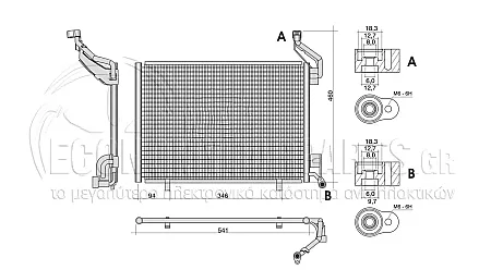 ΨΥΓΕΙΟ A/C 1.6 TDCi ΠΕΤΡΕΛΑΙΟ (540x357x16)