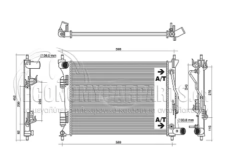 ΨΥΓΕΙΟ ΝΕΡΟΥ 1.4-1.6i ΒΕΝΖΙΝΗ (ΓΙΑ ΟΧΗΜΑΤΑ ΜΕ ΑΥΤΟΜΑΤΟ ΚΙΒΩΤΙΟ ΤΑΧΥΤΗΤΩΝ) (500x380x16) (ΜΕ ΤΟ ΚΑΤΩ ΚΟΛΑΡΟ ΠΡΟΣ ΤΟ ΦΤΕΡΟ)